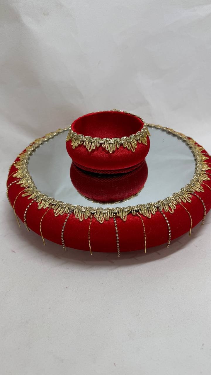 سینی حنا اینه ای گرد بزرگ