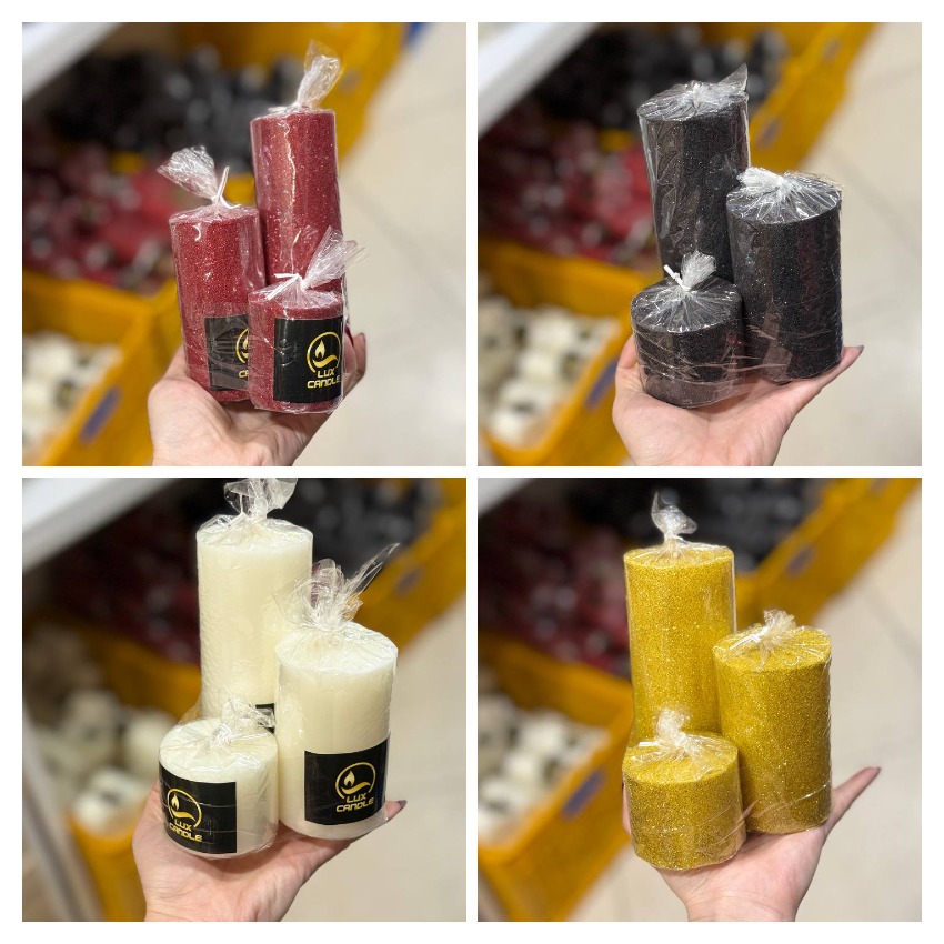 شمع استوانه 3سایز بزرگ