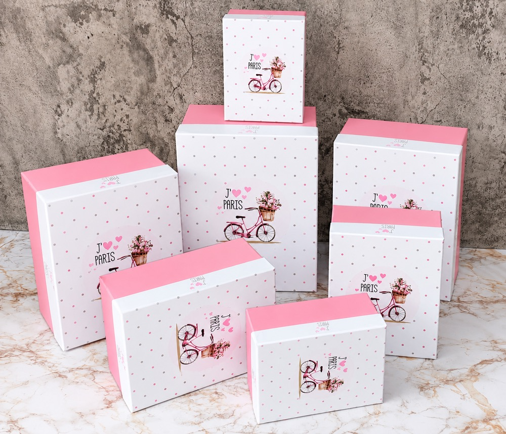 جعبه مستطیل 7سایز طرحدار